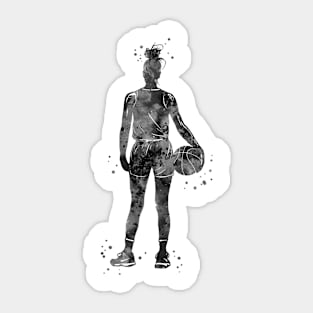 Girl Basketball Player With Ball Sticker